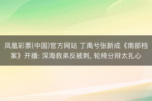凤凰彩票(中国)官方网站 丁禹兮张新成《南部档案》开播: 深海救弟反被刺, 轮椅分辩太扎心